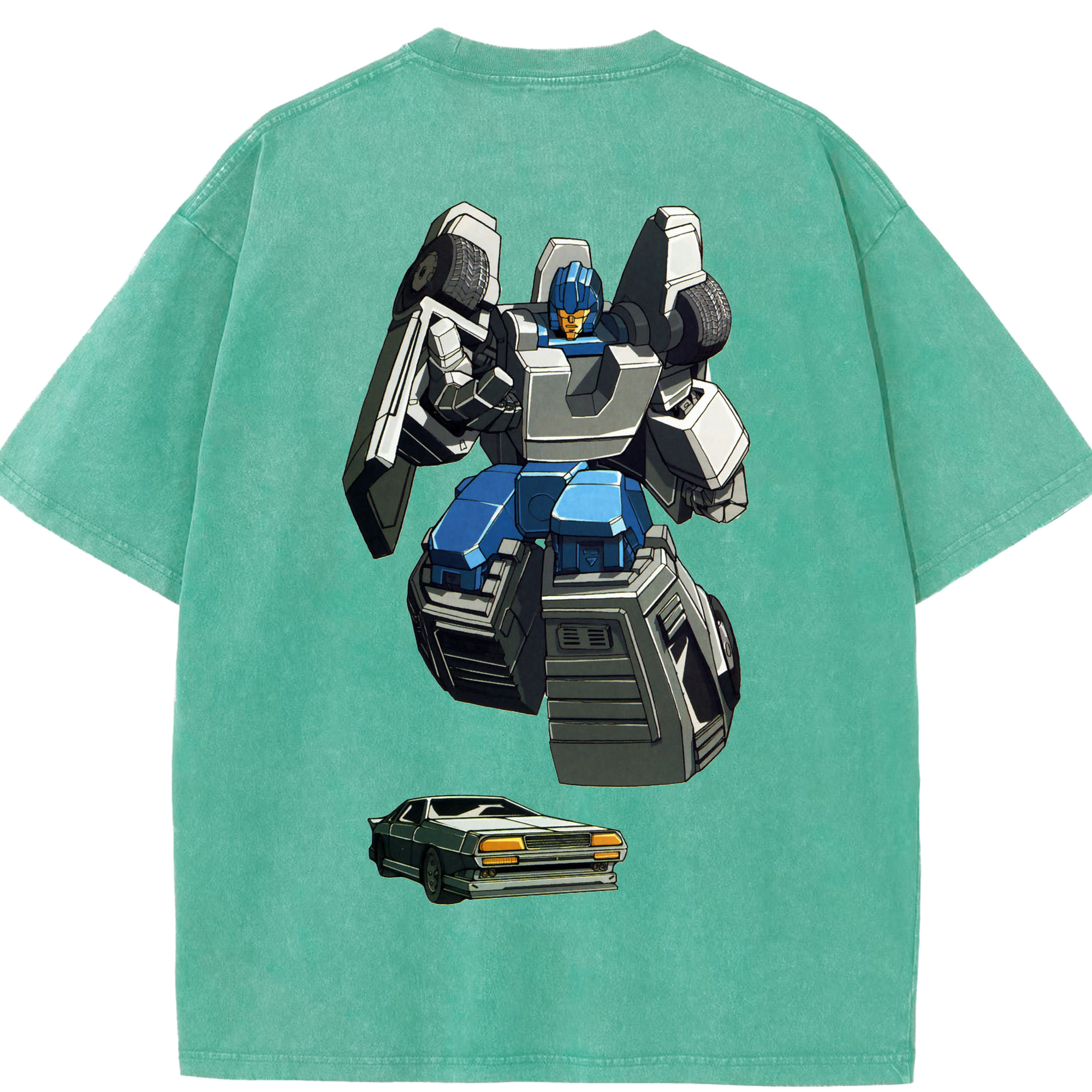 （画像用）  綿100% ヴィンテージ風 半袖Tシャツ（背面プリント）